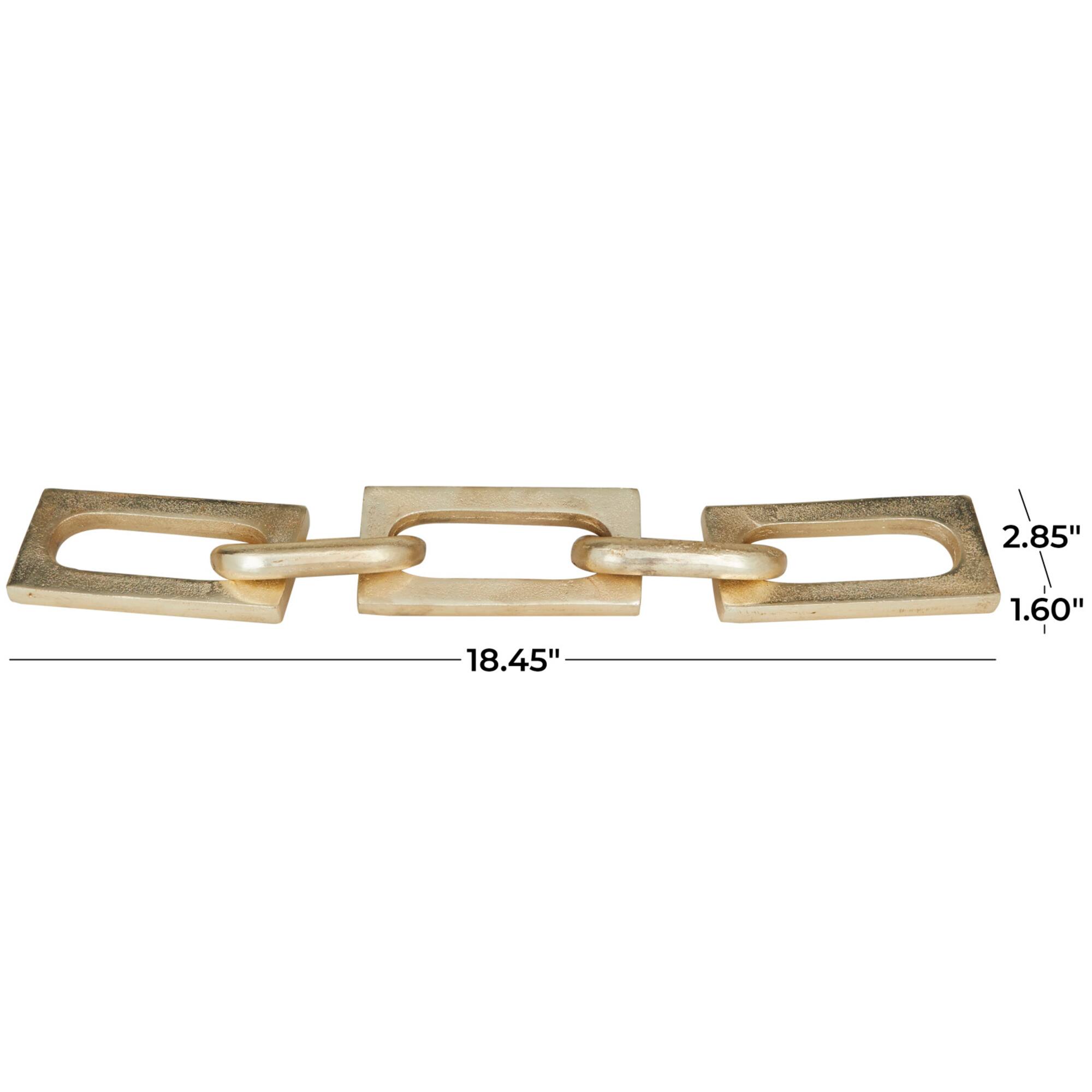 CosmoLiving by Cosmopolitan 18.5" Silver Aluminum Chain Sculpture